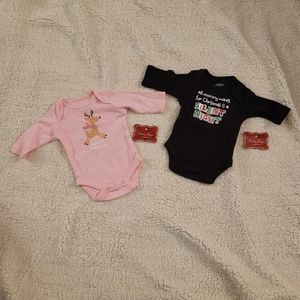 Baby Creeper Christmas Holiday Deer Lot of two!